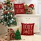 Merry Christmas Gnome Decorative Throw Pillow Cover 18 x 18 Set of 4, Xmas Tree Holly Jolly Red Porch Patio Home Decor, Winter Holiday Snowflakes Polka Dot Gifts Outdoor Sofa Couch Cushion Case